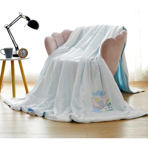 Disney Cartoon Cute Dumbo Blanket Summer Quilt for Girls Boys Children Gift Frozen Elsa Anna Blanket Throw150x200cm on Bed Sofa
