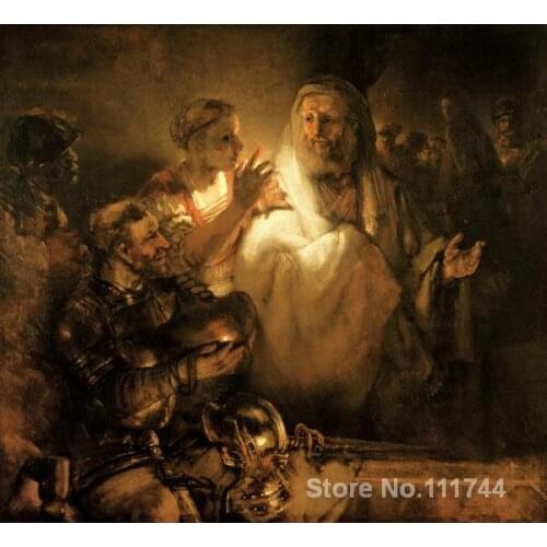 Portrait painting The Denial of St. Peter Rembrandt van Rijn art reproduction High quality Hand painted
