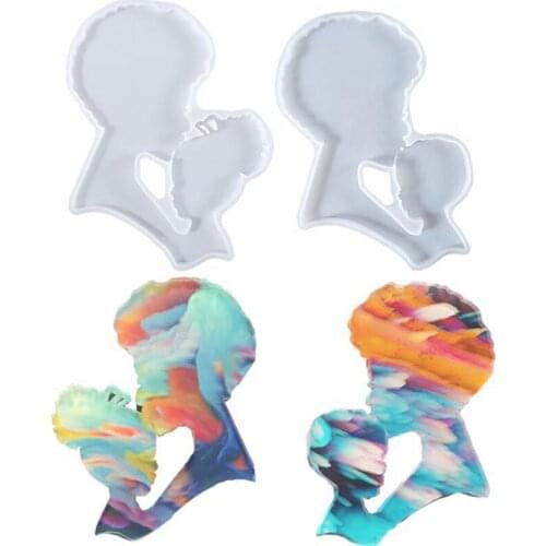 DIY Crystal Epoxy Mold Kiss Forehead Coaster Resin Silicone Model Craft Tool easy to separate and clean can be recycled