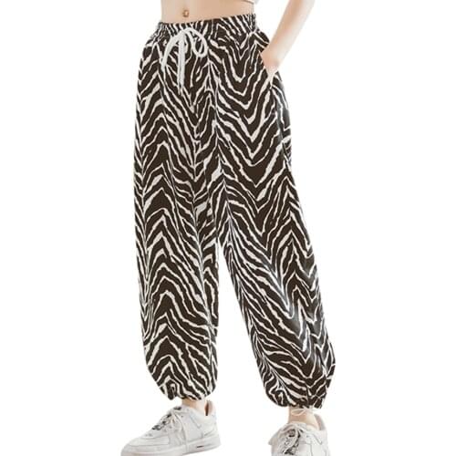Pants For Girls Zebra Pattern Pants Girl Casual Style Childrens Sport Pants Spring Autumn Clothes Girl 6 8 10 12 14