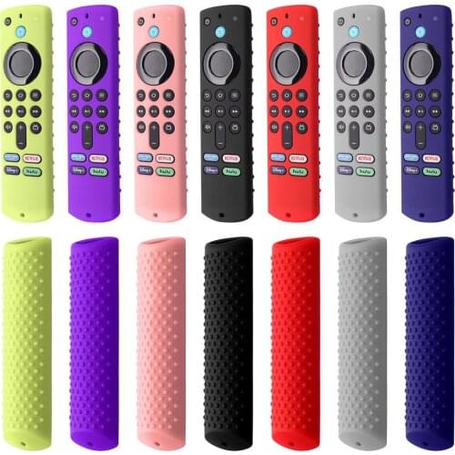 Silicone Remote Control Cover For Amazon Fire TV Stick 4K 3rd Gen 3rd Generation Cube Shockproof Anti-Slip Remote Protector