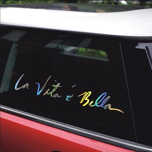 Stickers on Car Styling 40*8cm New Style Life Is Beautiful Car Stickers Funny Vinyl Decal Motorcycle Auto Stickers and Decals