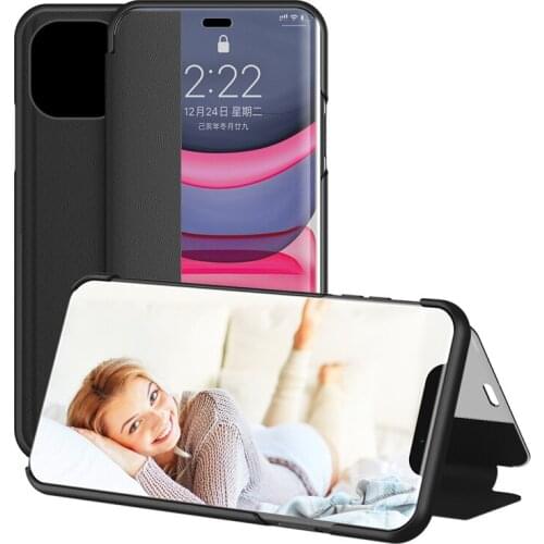 Mirror Case For iPhone 12 Pro Max iphone12 Mini Side Smart Window View Flip Leather Cover Plating Case for Apple iphone 12 mini