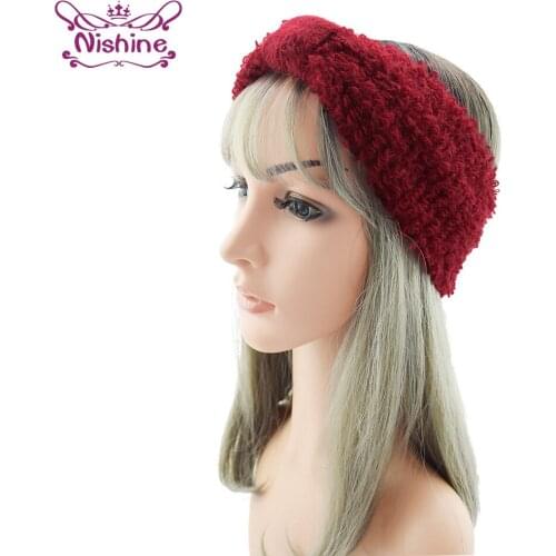 Women Solid Color Knotted Elastic Hairband Fashion Warm Knitting Sports Headband Girls Headwear Hair Accessories Birthday Gifts