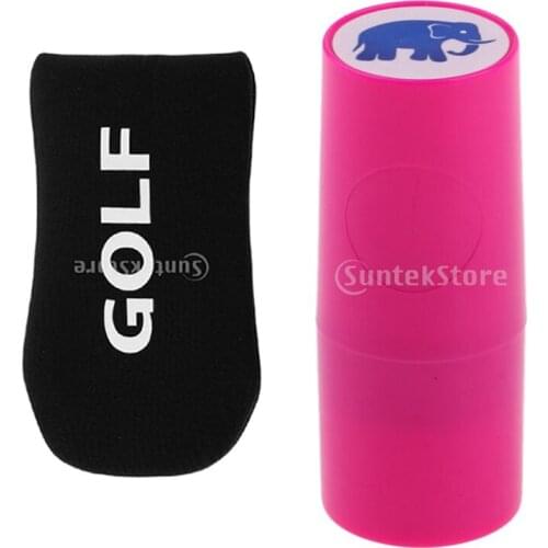 1 Piece Golf Ball Stamp Stamper Marker Elephant Shape for Golf Ball Decor. +1x Golf Mallet Head Cover Putter Cover