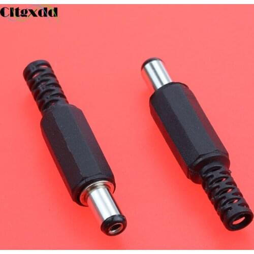 Cltgxdd 1PCS DC Power Plug 5.5*2.1MM 30V 1A Electric Connector Female Mount Socket Jack Wire Terminals Adapter 5.5MM X 2.1MM
