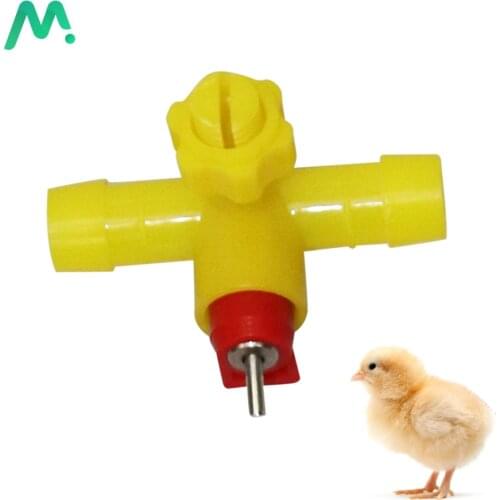 10Pcs Hens Chicken Quail Drinking 3 Way Hens Drinking Nipple Bowls Feeding For Cage Coop Poultry Farm Animal Drinking Supplies