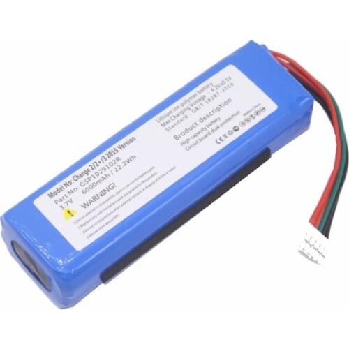 1x 6000mAh GSP1029102R battery For JBL Charge 2 Plus Charge 2+ Charge 3 2015 Version GSP1029102R P763098 Speaker batteries