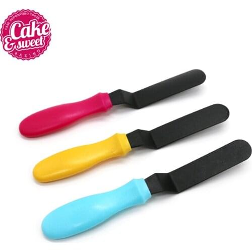 2pcsCake Knives Nylon Butter Cake Cream Knife Spatula Plastic Handle Kitchen Smoother Spreader Pastry Cake Decorating Tools