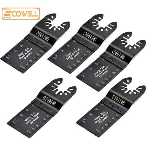 30% off 5pcs HSS Bi-metal 34mm Universal Oscillating Tools Saw Blades Accessories fit for Multimaster power tools Jigsaw Blades