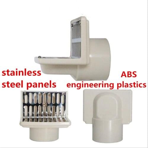 304 Stainless Steel Wall Side Row Dual-purpose Floor Drain PVC75 PVC56 PVC50 PVC40Tube Balcony Wall Corner Floor Drain