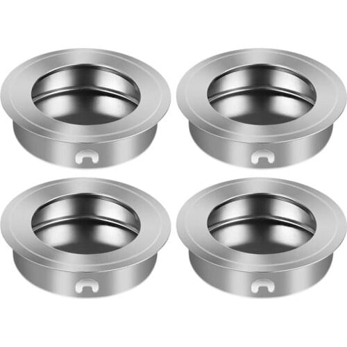 4PCS 35mm Handles Flat Stainless Steel Recessed Flush Finger Insert Sliding Door Handle Cabinet Pulls Drawer Handles
