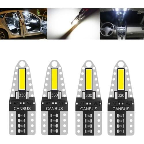 4x Signal Lamp T10 LED Car Width Lamp 7020 LED Bulb Side Wedge Light Car Light Car Accessories for ford mondeo mk4/fusion/fiesta