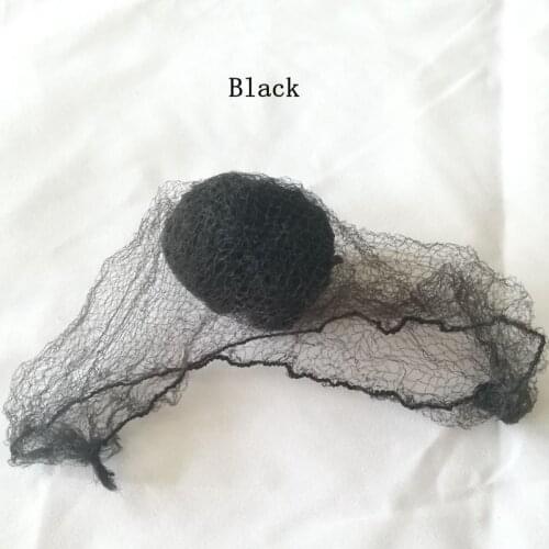 50pcs Black Invisible Small Mesh 20 inches Stretch Length Hair Styling or Caring Net