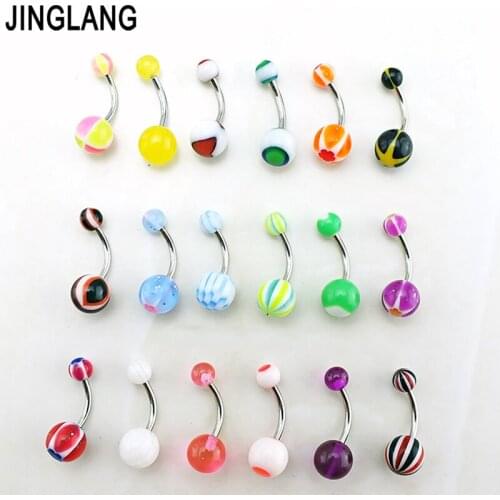 50pcs/Lot Fashion Body Piercing Eyebrow Rings Jewelry Stainless Bar Free Shipping