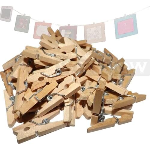 50pcs natural wood wooden mini Clothespin For Clothes Photo Paper Craft Toys