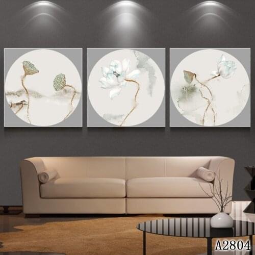 Abstract Oil Painting Print on Canvas 3pcs Modular Lily Flower Canvas Art Print Canvas Painting Wall Art Picture for Home Decor