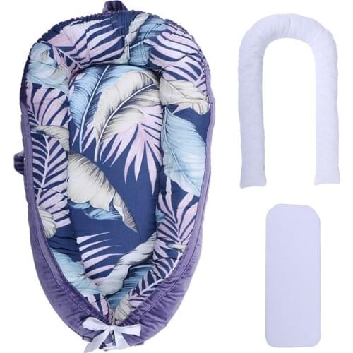 American New Cotton Baby Nest Portable Removable and Washable Baby Cot Bionic Bed of Uterus Baby Crib Kids Bed 80*50cm