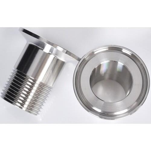 Free Shipping 3/4"(DN20) Tri-clamp Adapter External Thread ,Tri-clamp OD50.5 . Stainless Steel SS304