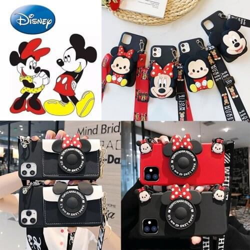 Disney Mickey Minnie 3D Phone Case with Coin Purse for IPhone 7/ 8/ 8 Plus/X/XS/XR/XS Max/11/12/11 Pro/12 Pro/Cute Cartoon Case