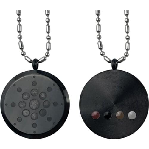 Black Sunflower EMF Protection Pendant Quantum Energy Necklace Charm Jewelry