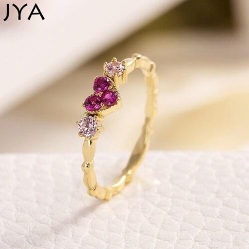 Cpop Heart Rhinestone Rings for Women Imperial Crown Zircon Grace Golden Ring Wedding Glamourous Jewelry for Lovers Girl 2019