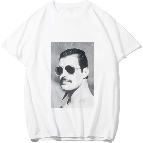 Freddie Mercury T Shirt Men/women Fashion Vogue Tshirt Hip Hop Rock Punk Style Summer White Cotton Boyfriend Gift Tshirt Homme