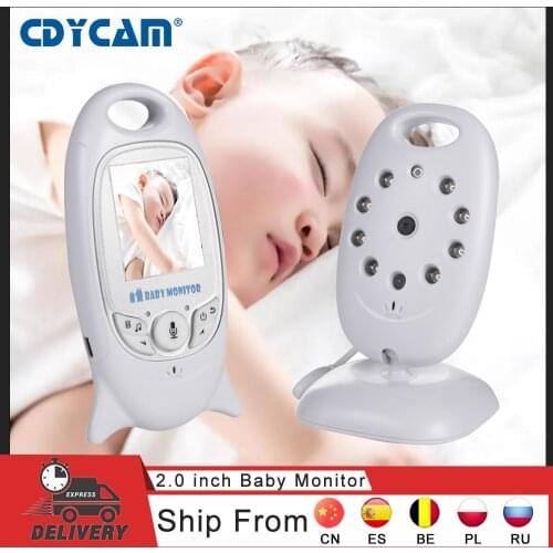 VB601 Wireless Video Baby Monitor 2.0 inch 2 Way Talk Color Security Camera Night Vision IR LED Temperature Monitoring 8 Lullaby