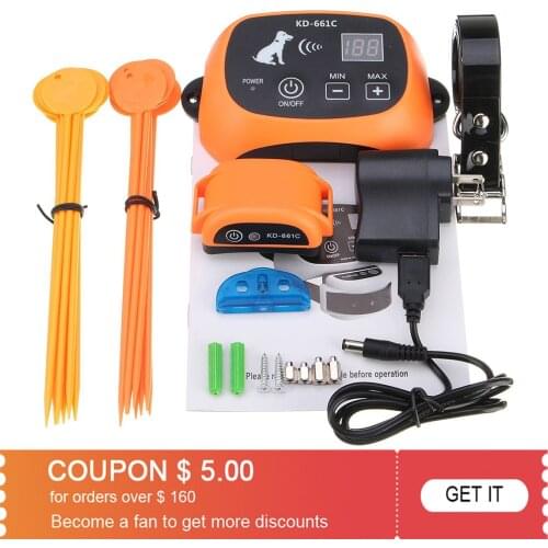 KD-661C electric pet fencing system 20-500 meters wireless fence Receiver waterproof rechargeable LCD display Wireless Pet Fence