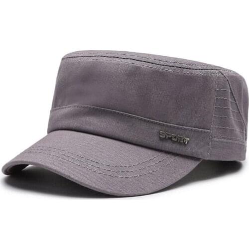 Mens Cotton Military Hats Navy Hat Snapback Cap New Adjustable Size Casual Sports Cap Men Flat Cap Male Bone Tongue Cap Dad Hat