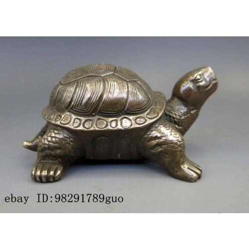 Chinese Copper Brass Carved Animal tortoise sea Turtle Statue Garden Decoration 100% real Brass Bronze Copper garden decoration