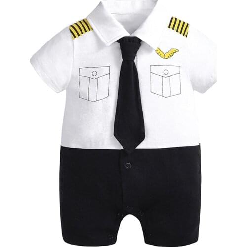 Baby Boy Clothes Tie Rompers Bodysuit Childrens Clothing For Newborn Tuxedo