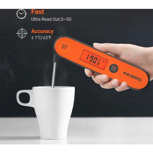 Combo Sales! Digital BBQ Thermometer IHT-1P Kitchen Utensil Tools Waterproof Rechargeable Thermometer with Backlight&Calibration