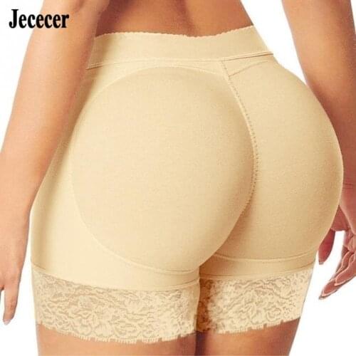 Shapewear Padded Pantiesn Fake Butt Push Up Booty Lifter Control Panty False Buttock Large Size Nude Black Women Underwear