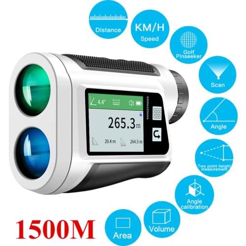 600M - 1500M Telescope Laser Rangefinder Monocular Hunting Golf Range Finder Distance Meter Angle Measurement Tool