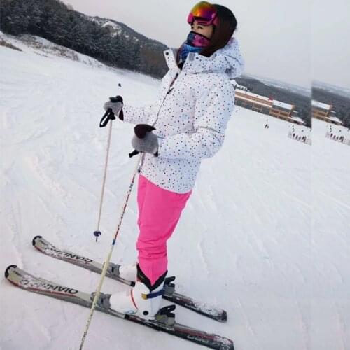 Womens Ski Suit Waterproof Cold-Proof Windproof Warm Single and Double Board Large Size Snowboarding Set