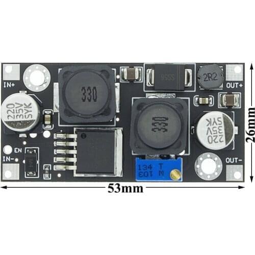 XL6019(XL6009 upgrade) Automatic step-up step-down Dc-Dc Adjustable Converter Power Supply Module 20W 5-32V to 1.3-35V B42
