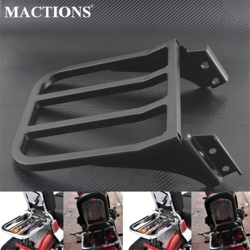 Motorcycle Black Steel Sissy Bar Backrest Luggage Rack Rear Carrier Support Frame For Harley Dyna Sportster XL 883 Softail FLSTC