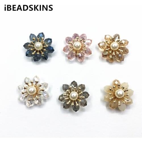 New arrival! 22mm 20pcs Hand made Weave glass beads Flower for Earrings parts,Hairpin Accessories,hand Made Jewelry DIY