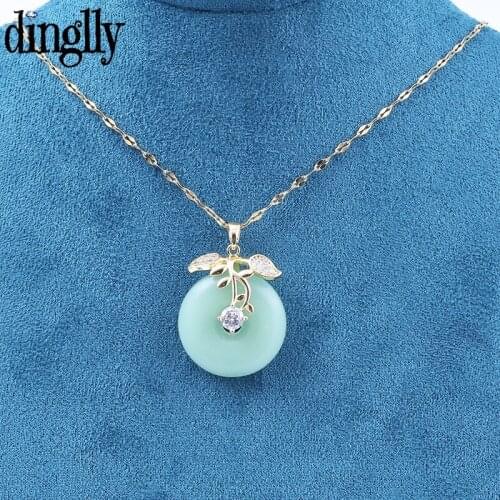 DINGLLY Golden Chian Collar Shiny Zircon Pendant Necklace For Women Original Elegant Heart Flower Charm Sweater Chain Necklaces