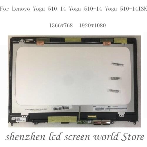 For Lenovo Yoga 510-14 14AST 14ISK 80S yoga 510-14ikb Touch Screen Digitizer LCD Assembly Panel FHD 1920*1080