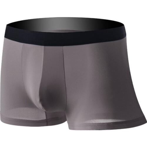 Mens Briefs Ice Silk Underpants Soft And Comfortable High-End Boxer Mens Underwear Supports Wholesale And Customization