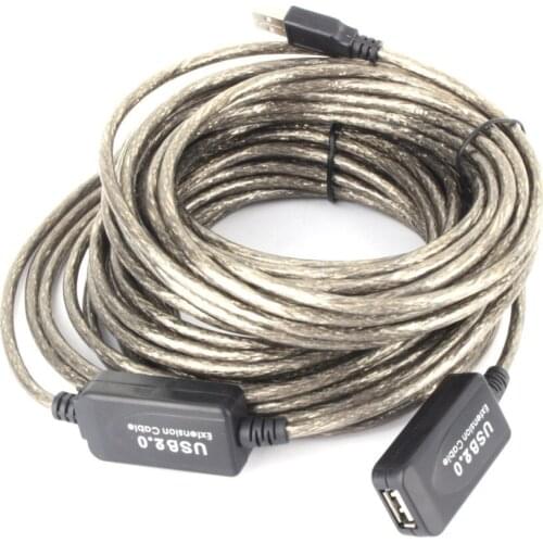 15m USB2.0 Signal Amplification Extension Line Active Repeater Male to Female Cable Adapter for Keyboard Mouse Remote Control