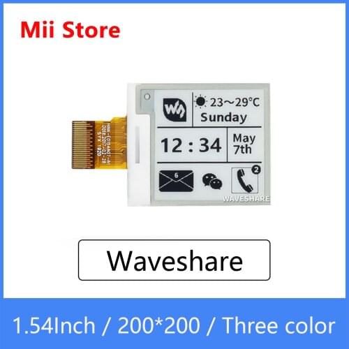 Waveshare 1.54inch E-Ink raw display 200x200 Pixels e-paper without PCB SPI interface for Raspberry Pi Supports Partial Refresh