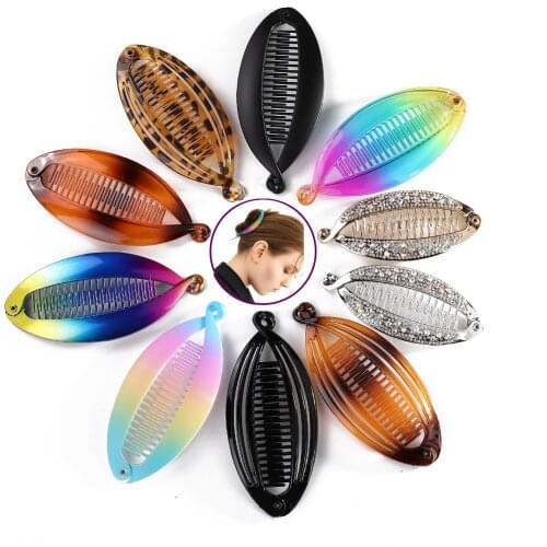 Hair Claws Clip Fish Shape Banana Barrettes Black Brown turtle Hairpins Hair Accessories For Women Hair Clip Clamp ACC47