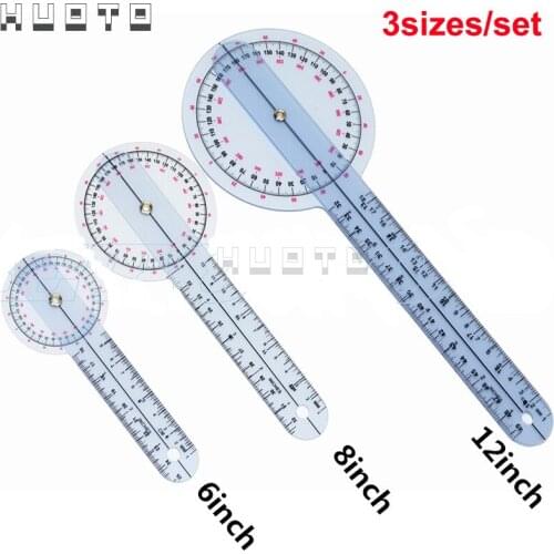 1 Set 6pcs 5pcs Spinal Finger Goniometer Protractors Useful Multi-Ruler Angle Medical Spinal Ruler 180/360 Degree Measuring Tool