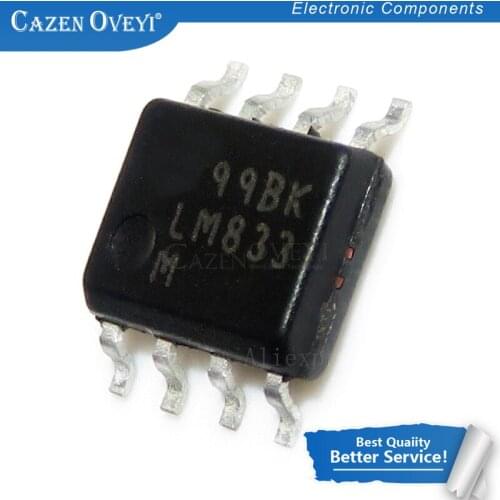 20pcs/lot LM833M LM833MX SOP-8 LM833 In Stock