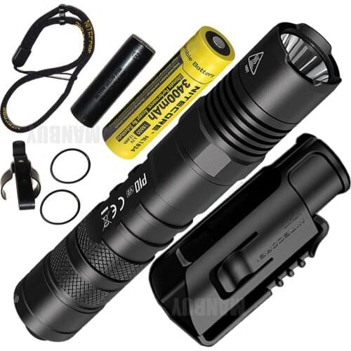 2012 Nitecore P10V2 with 3400mAh Rechargeable Battery 1100 Lumens LED Tactical Flashlight Outdoor Hunting Waterproof EDC Torch F