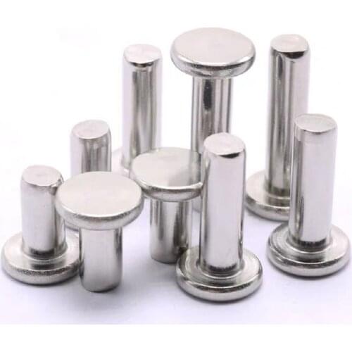 50PCS M2 M2.5 M3 M4 M5 304 Stainless Steel Rivets Flat Head Solid Percussion Rivet GB109