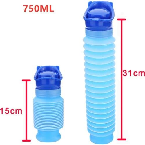 750ml New Portable Outdoor Pee Pot Stretchable Children Adults Camping Urinal Emergency Car Travel Toilet